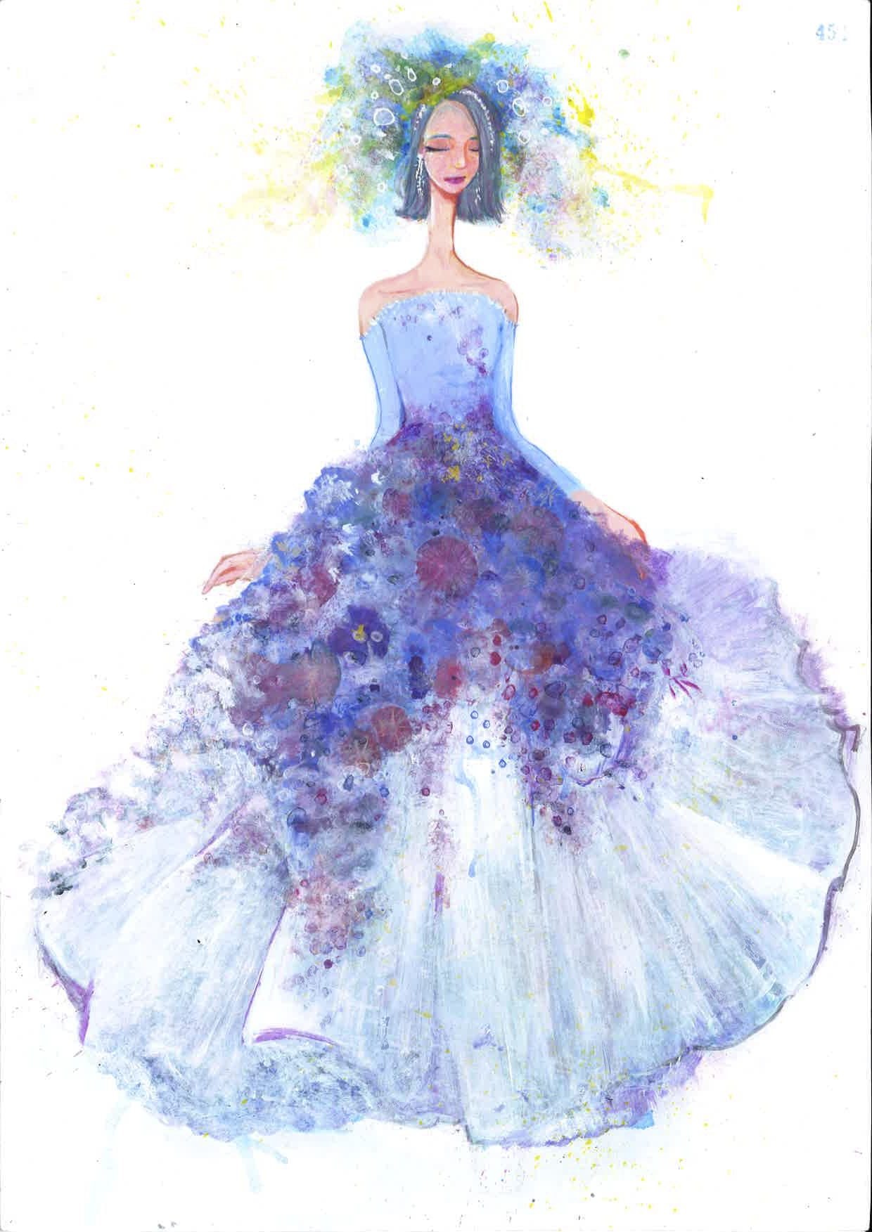 全国高校生ウェディングドレスデザイン画コンクール 入賞者 神戸ファッション専門学校ブログ